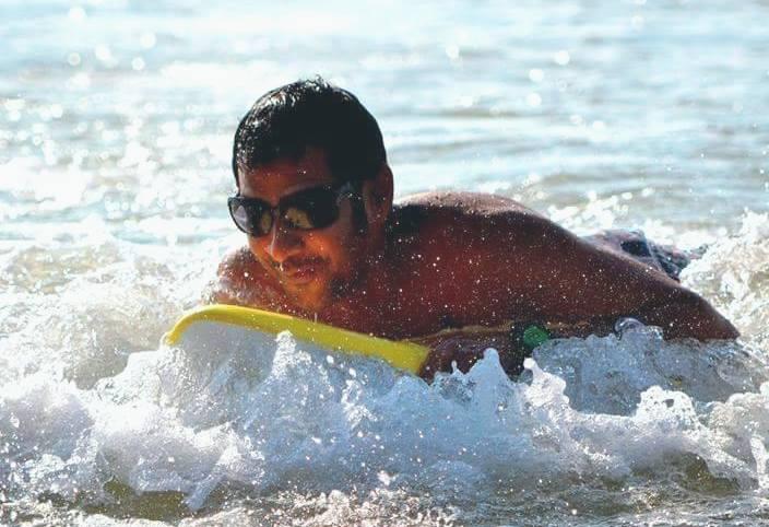 Charlie enjoying a casual surf-Atlantis Watersports