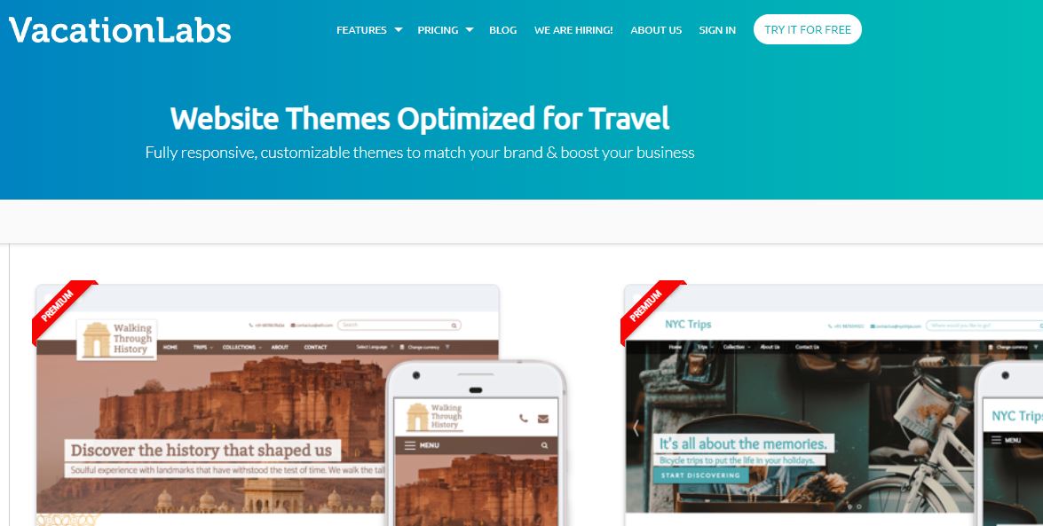 Vacation Labs - Travel website builder with booking engine