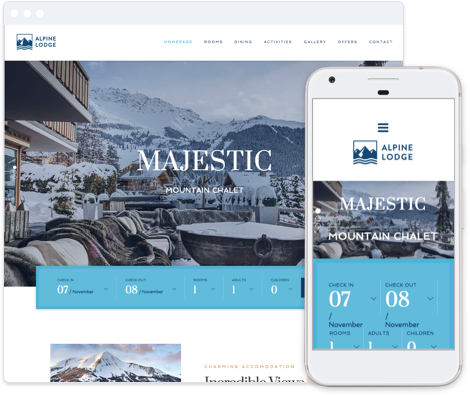 Hotel Website Template - Alpine Lodge