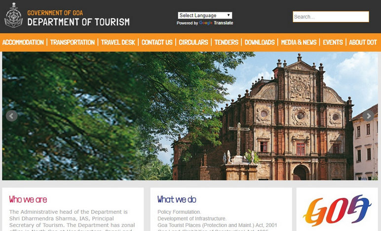 Department of tourism Goa
