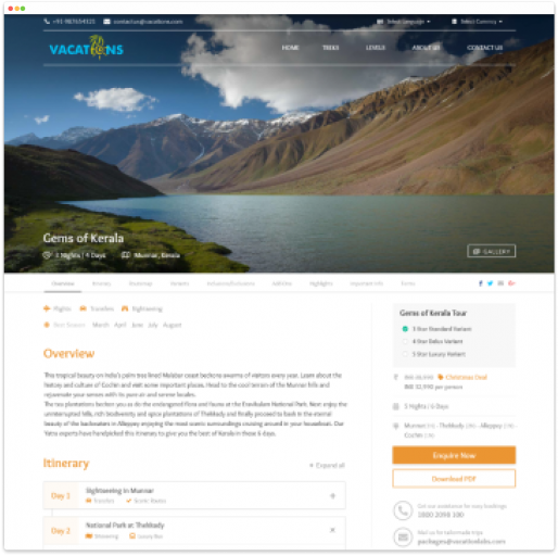 Itinerary creator